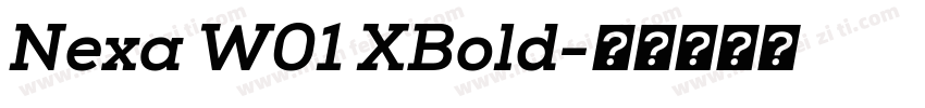 Nexa W01 XBold字体转换